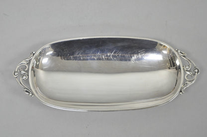 Vintage Denmark Gidom Fraberg Designed Silver Plated Narrow Trinket Candy Dish