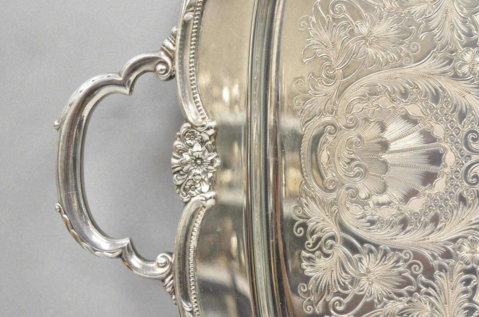 Vintage 1847 Rogers Bros "Remembrance" 9892 Silver Plated Serving Platter Tray