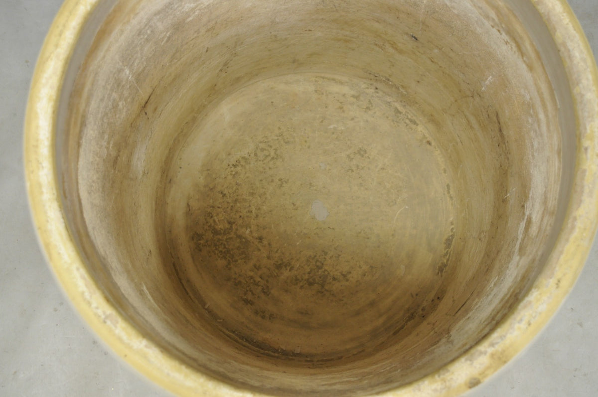 Antique 30 Gallon Cobalt Blue Star Stoneware Glazed Farmhouse Crock Pot