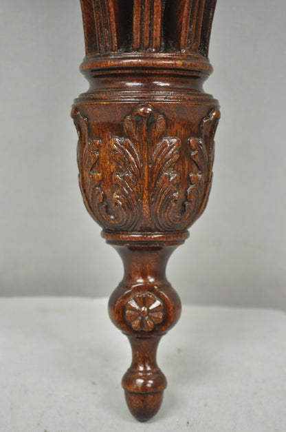 Regency Style Mahogany Plume Prince of Wales Carved Wall Mount Bracket Shelf