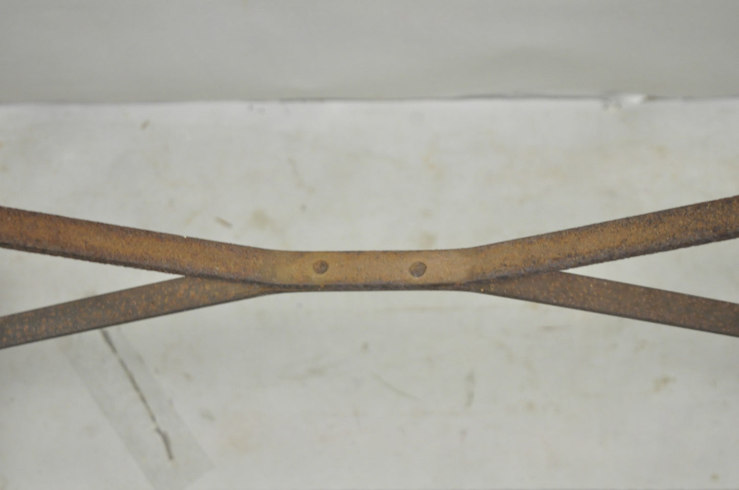 Antique French Victorian Cast Iron Pastry Table Base Marble Top Console Table