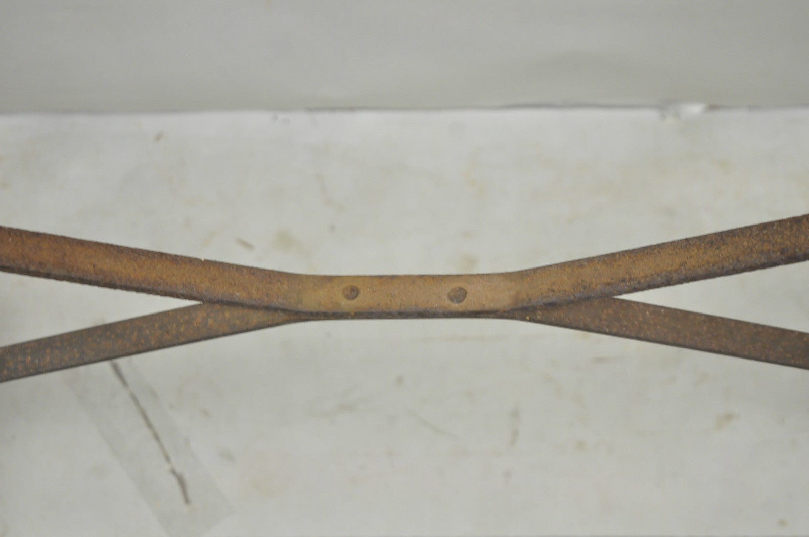 Antique French Victorian Cast Iron Pastry Table Base Marble Top Console Table