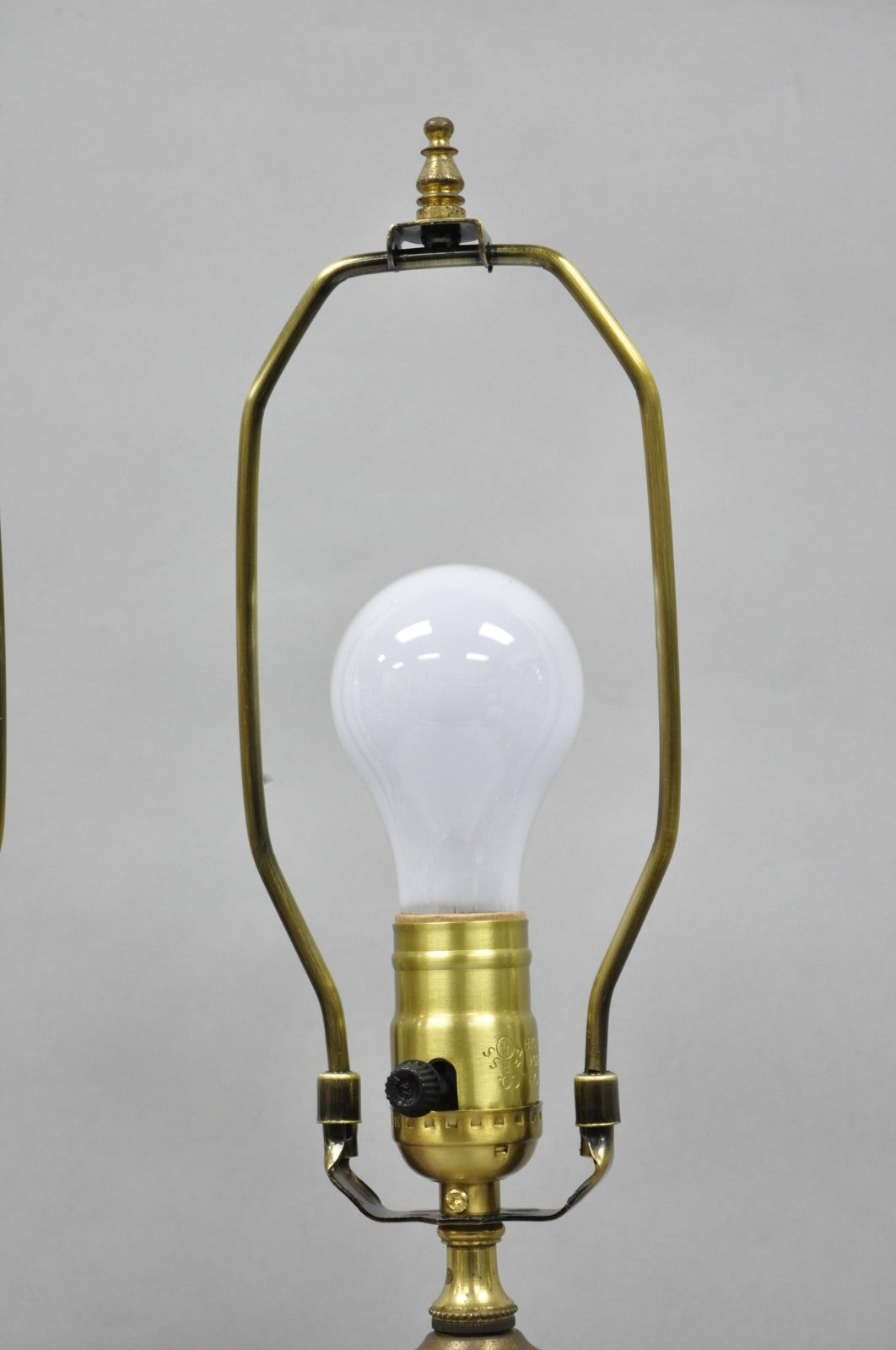 Vintage Italian Latticino Murano Pink Ribbon Swirl Glass Small Table Lamp - Pair