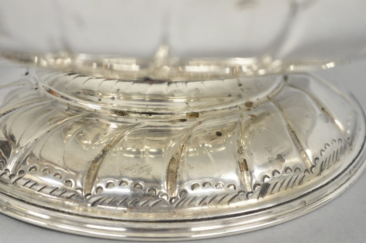 Vintage English Sheffield Kentshire Silver Plated Punch Bowl Set w 12 Footed Cup