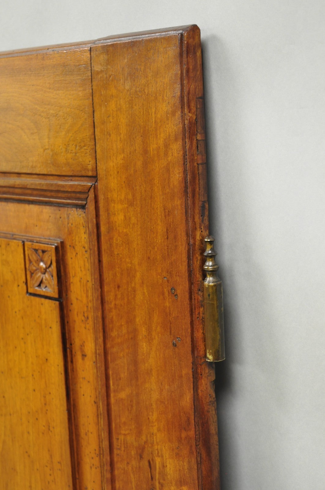 Antique French Country Louis XV Style Carved Walnut Cabinet Doors - a Pair