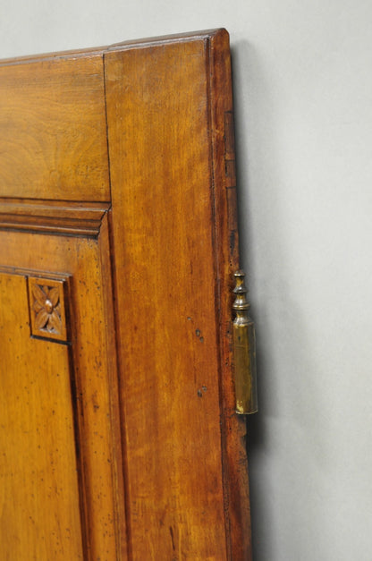 Antique French Country Louis XV Style Carved Walnut Cabinet Doors - a Pair