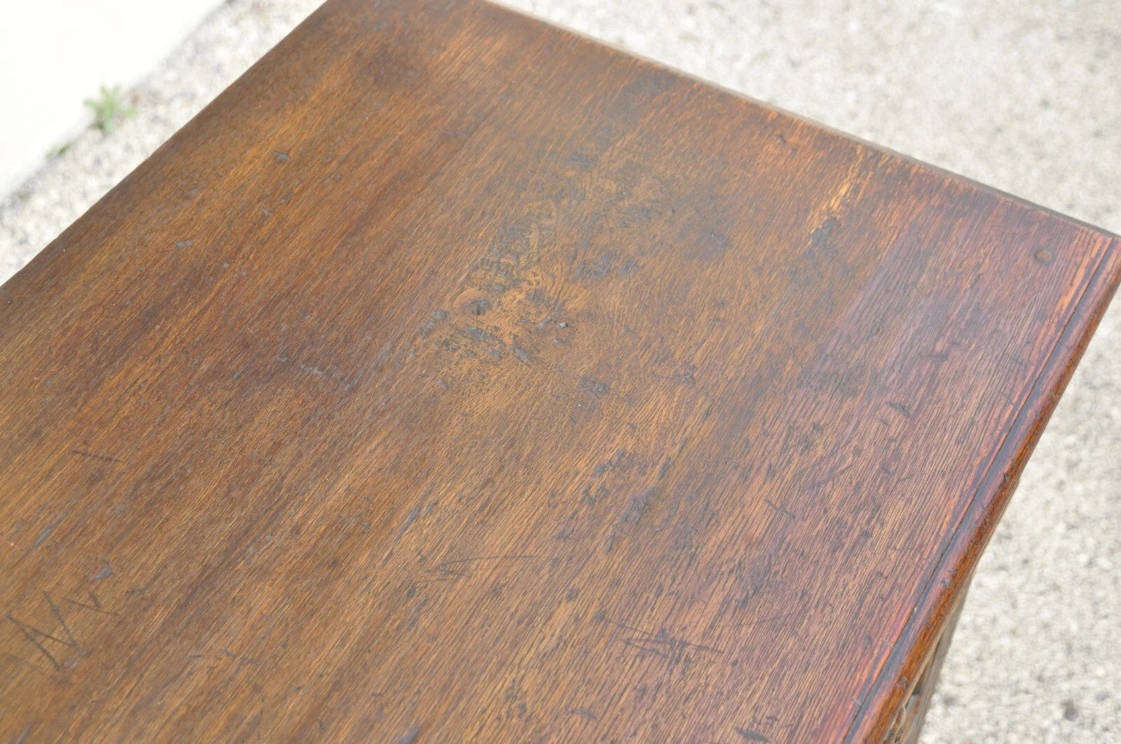 Antique Jacobean William & Mary Style Oak Wood Chest of Drawers Low Dresser