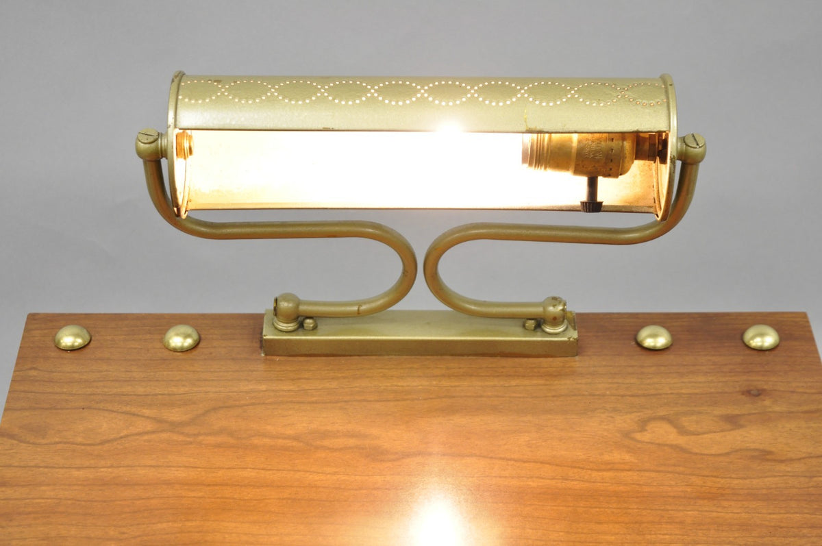 Vintage Victorian Lighted Podium Metal Column Pedestal Base Lectern Book Stand