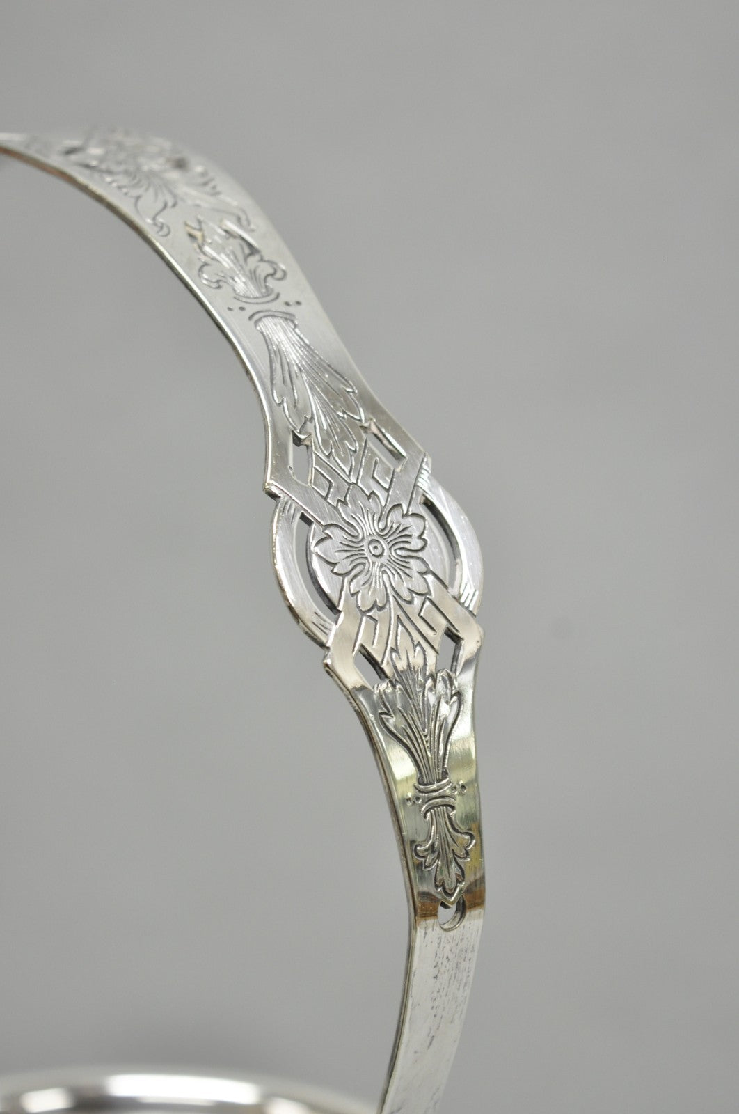 Antique Pairpoint Victorian Silver Plated Fluted Brides Flower Basket Vase