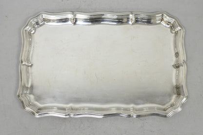 Vintage English Edwardian Silver Plated Scalloped Small Bar Trinket Dish Tray