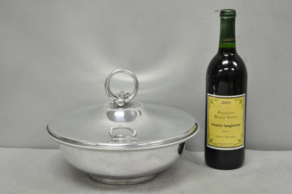 Vintage BW Buenilum Silver Plated Aluminum Art Nouveau Covered Serving Dish