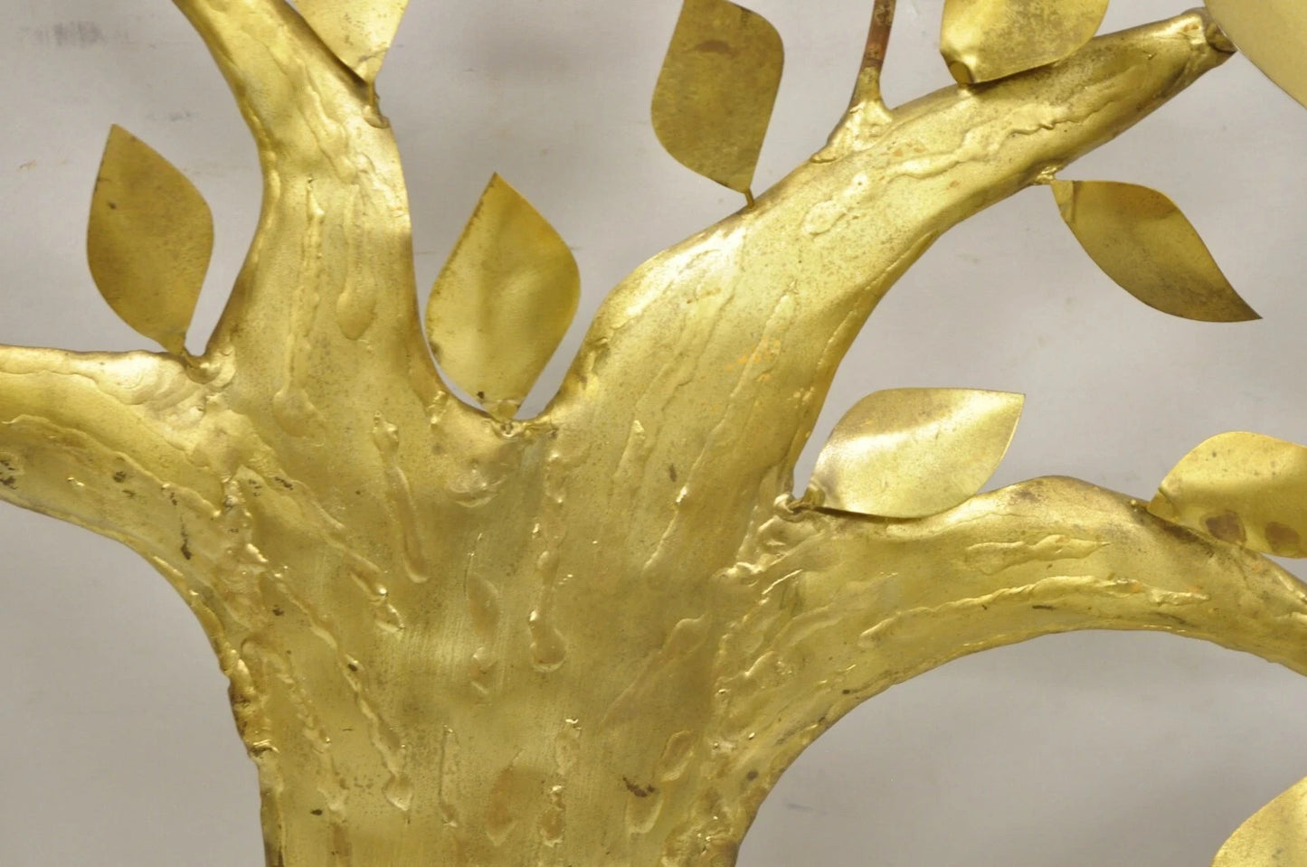 Bergasse Mid Century Modern Brutalist Brass Tree of Life Lrg Wall Art Sculpture
