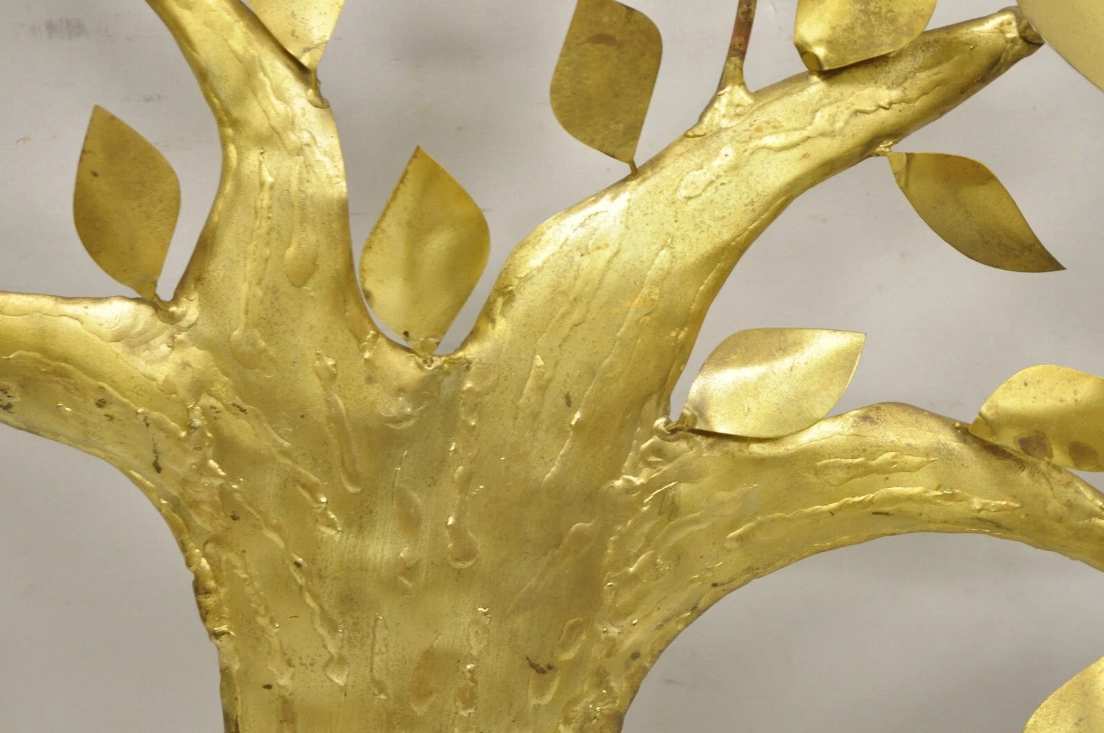 Bergasse Mid Century Modern Brutalist Brass Tree of Life Lrg Wall Art Sculpture