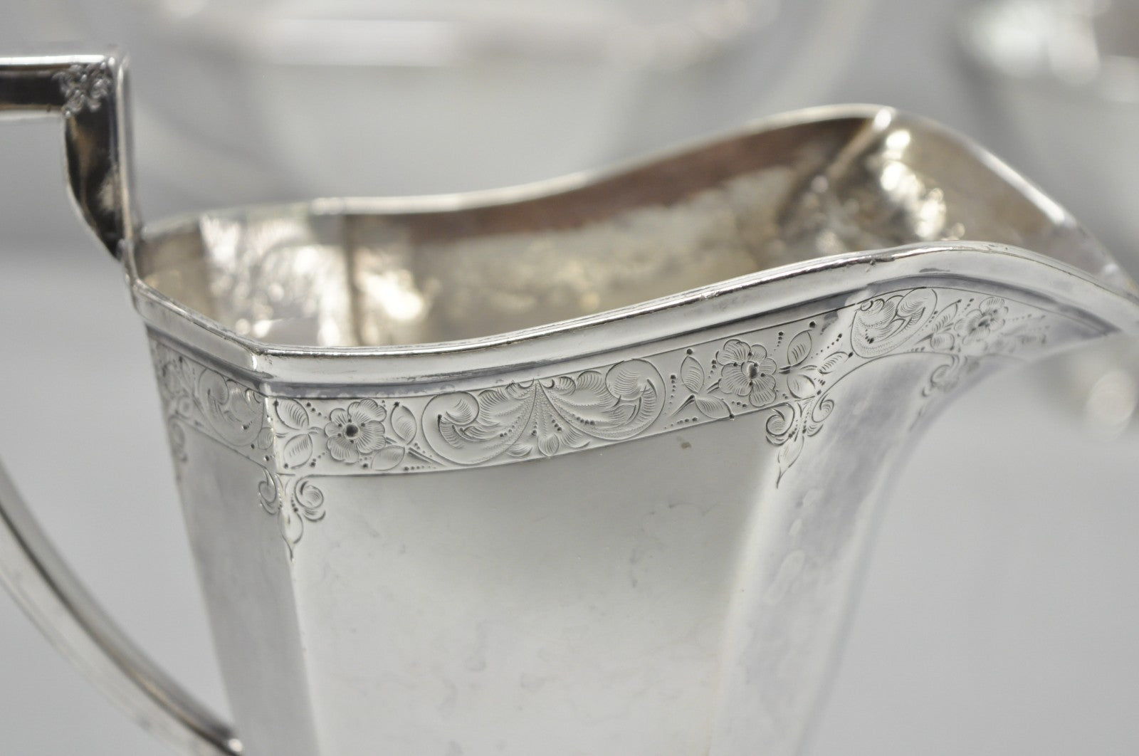 Antique English Art Deco Silver Plated Tea Service Set by BSCEP (5329) - 4 Pcs