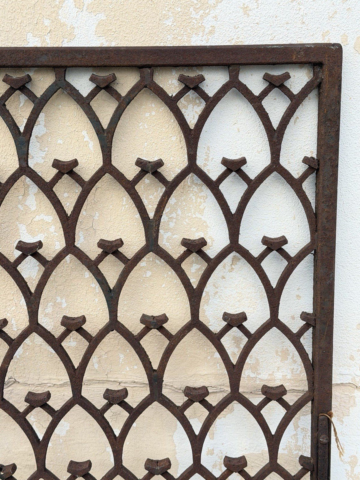 Antique French Art Nouveau Wrought Iron "Repeating Arch" 55x48 Garden Entry Gate