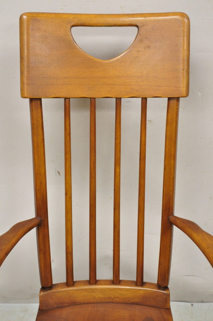 Vintage Sikes Co Maple Wood American Colonial Style Rocker Rocking Chair (A)