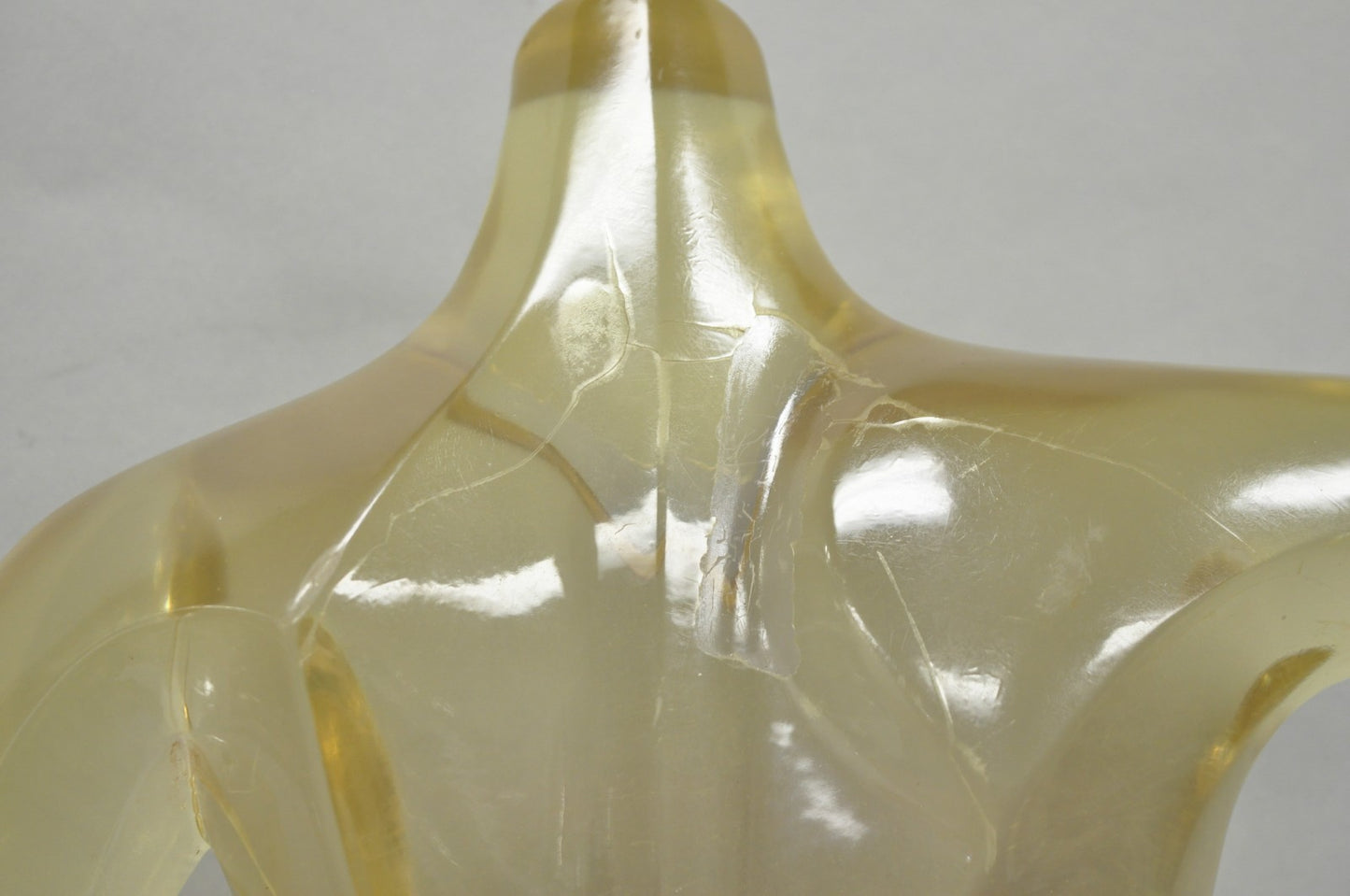 Vintage Mid Century Italian Modern Lucite Acrylic Nude Bust Modernist Sculpture