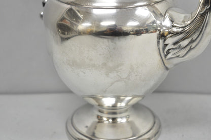 Vintage Victorian Silver Plated Footed Coffee Pot Tea Kettle
