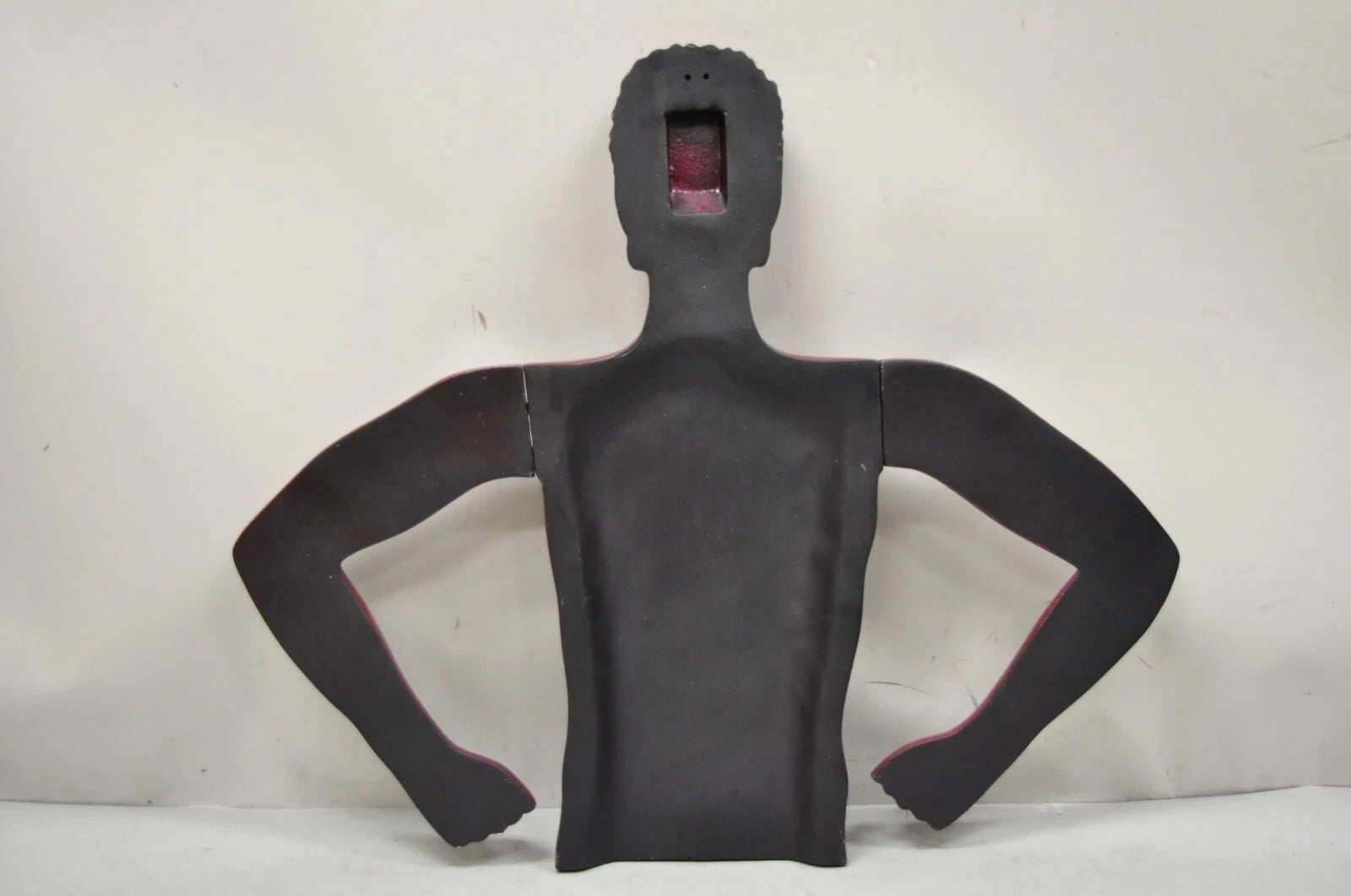 Vintage Art Deco Style Male & Female Couple Red & Black Torso Art Mannequins