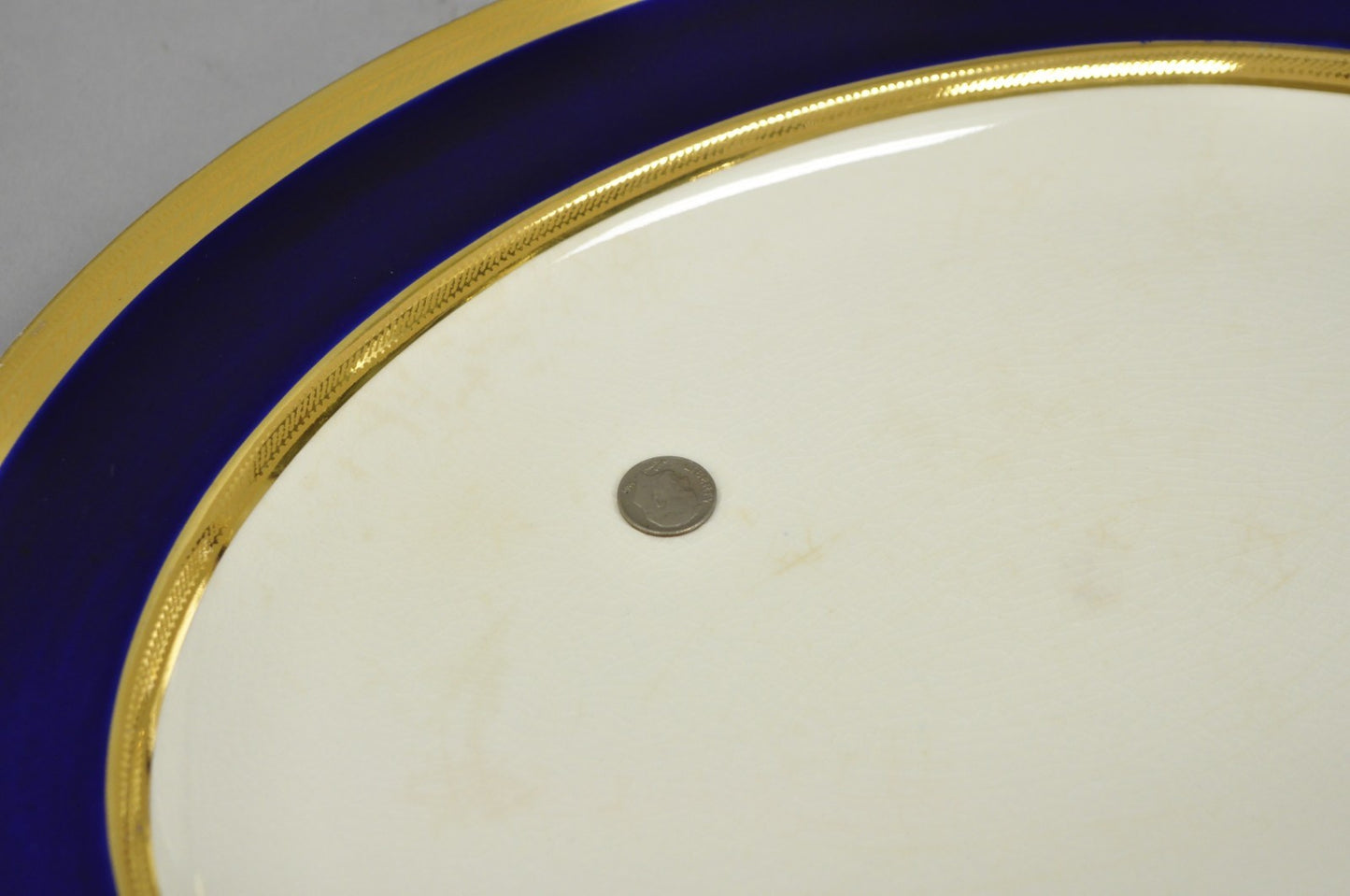 Antique Crown Ducal England Colfax English Regency Cobalt Blue & Gold 41 Pcs