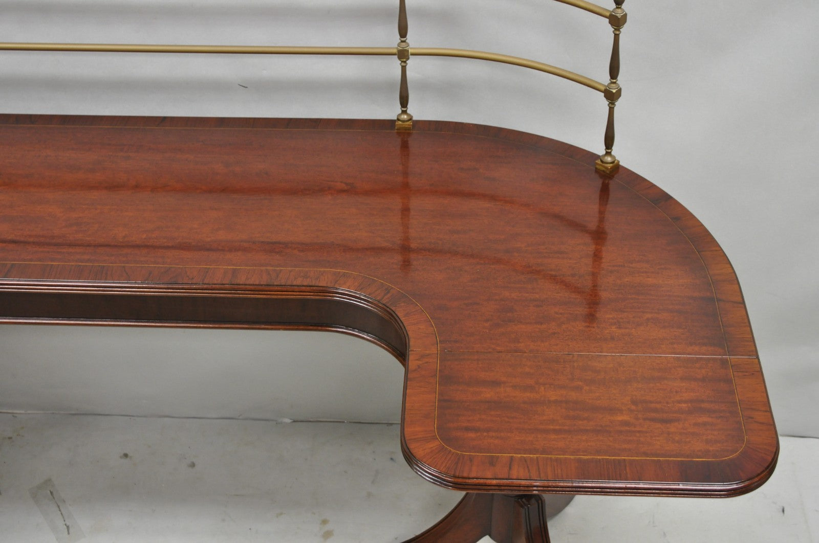 Antique Sheraton Mahogany Duncan Phyfe Dropleaf Sideboard Console Buffet Table
