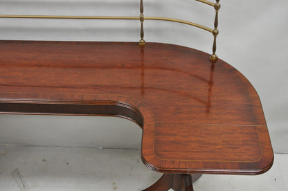 Antique Sheraton Mahogany Duncan Phyfe Dropleaf Sideboard Console Buffet Table