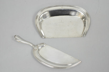 Vintage Bernard Rice's Sons Inc Silver Plated Crumb Catcher Silent Butler Set