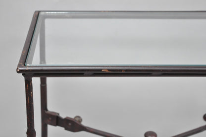 Industrial Modern Giacometti Style Wrought Iron Side Table by Pottery Barn