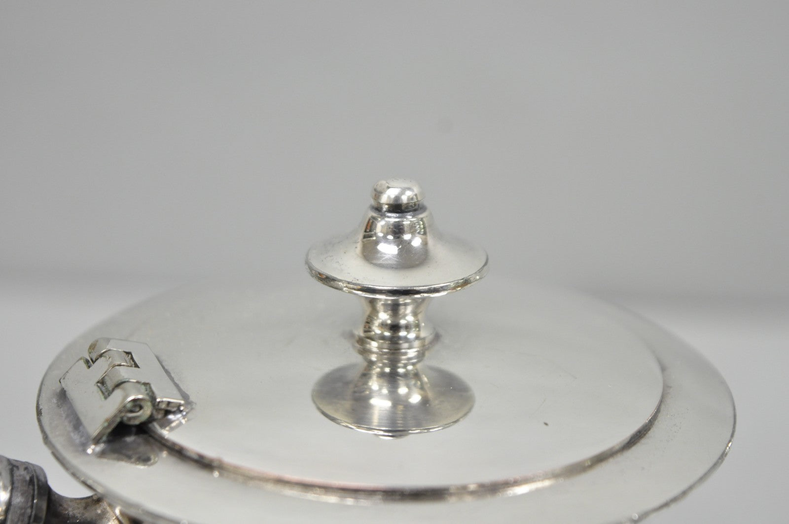 Vintage Victorian Silver Plated Floral Repousse Tea Kettle Teapot w/ Monogram