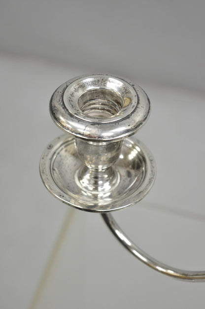 Vintage Revere Silversmith Sterling Silver Weighted 3 Arm Candelabra Candlestick