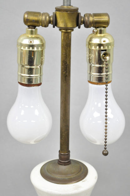 Vintage Italian Mid Century Modern Terracotta Pottery "Peru" Painted Table Lamp