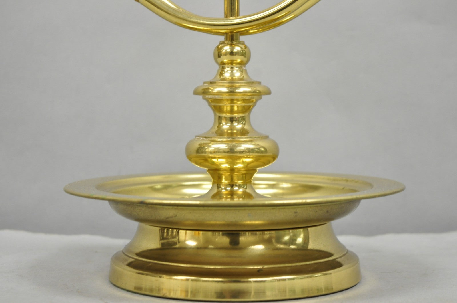 Vintage Remington Brass Equestrian Hunting Horn French Horn Table Lamp