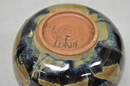 Vintage Alisa Liskin Claussen Studio Signed Ceramic Glazed Pottery Vessel Vase