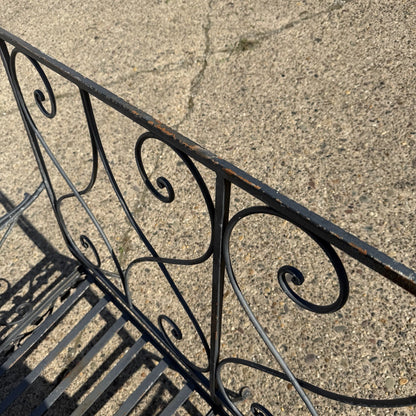 Vintage Salterini Style Wrought Iron Settee Loveseat by Florentine Craft Studio