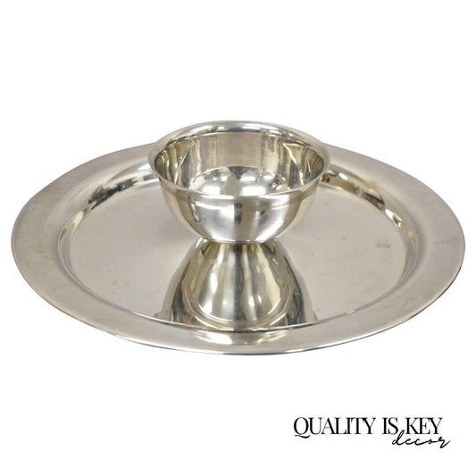 Vintage WMA Rogers Regency Silver Plate Shrimp Cocktail Serving Dish Platter