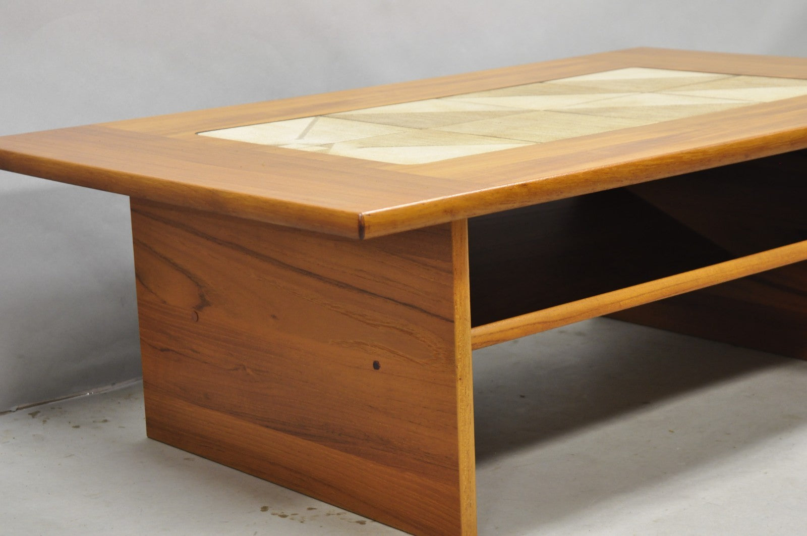 Vintage Gangso Mobler Mid Century Danish Modern Teak Tile Top Coffee Table