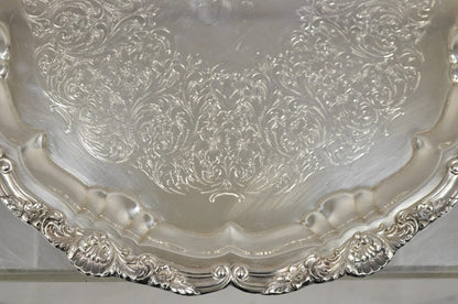 Vintage EPCA Silverplate by Poole 3216 Round Salver Platter Tray - Engraved