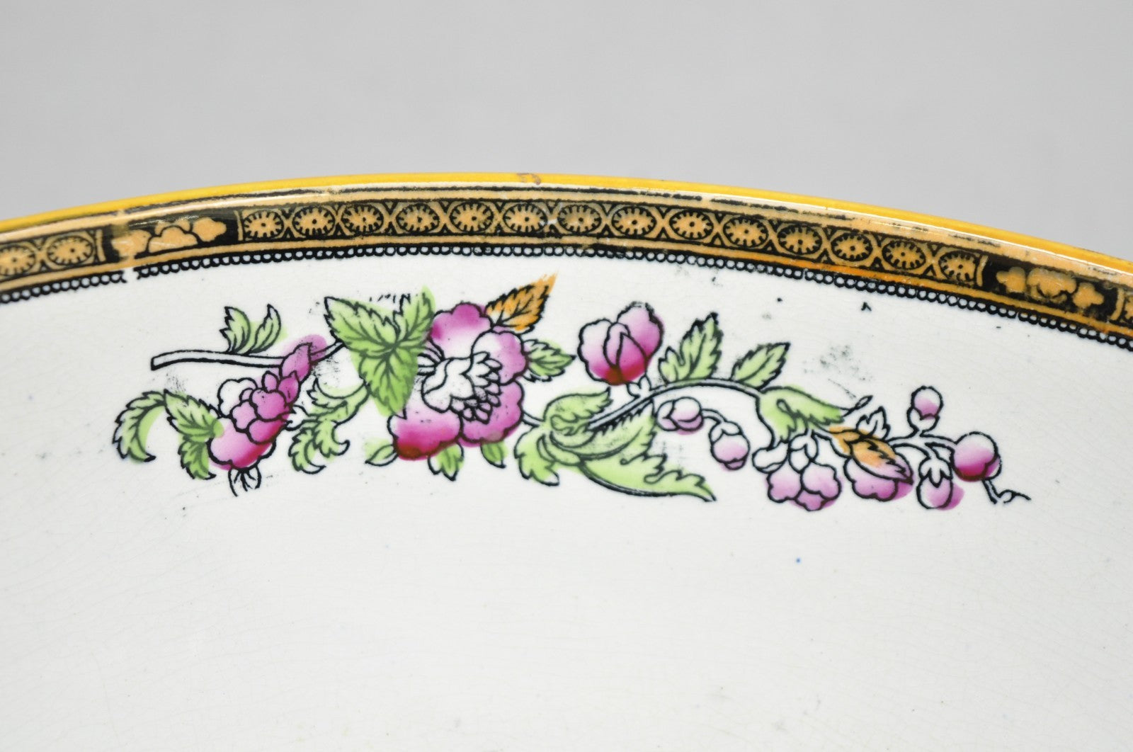 Antique Edge Malkin & Co Indian Tree English Transferware Porcelain Serving Bowl
