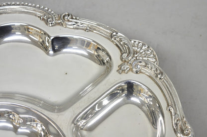 Vintage Victorian Silver Plated Lazy Susan Revolving Serving Platter Party Tray