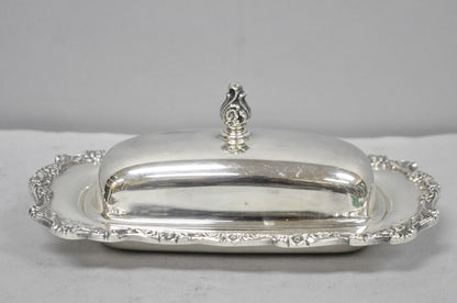 Vintage International Silver Countess Silver Plated Covered Butter Dish