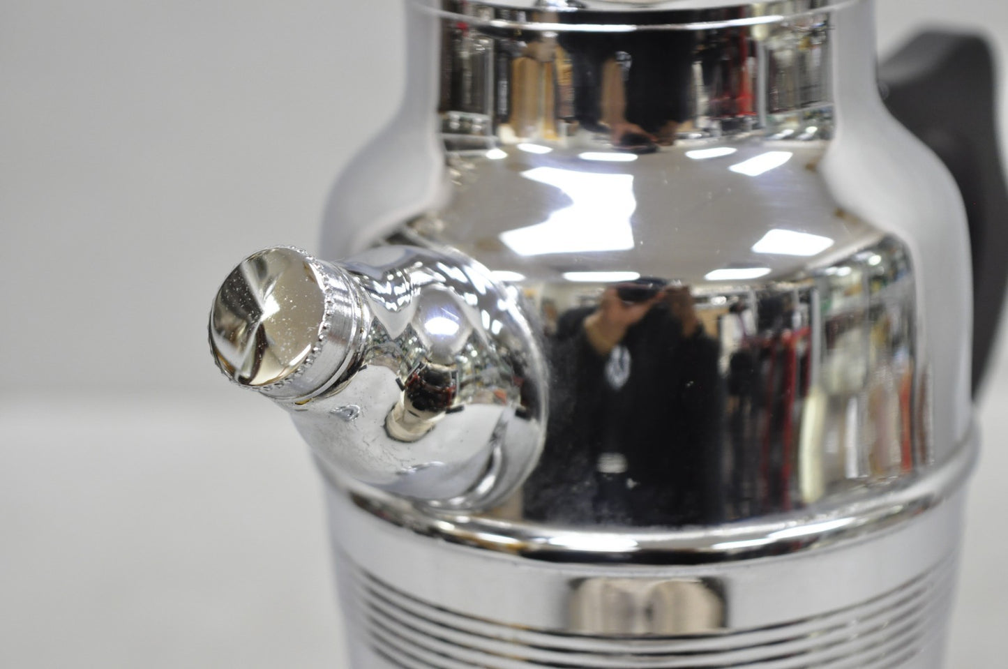 Vintage Art Deco Style Silver Plated Martini Bar Cocktail Shaker Pitcher