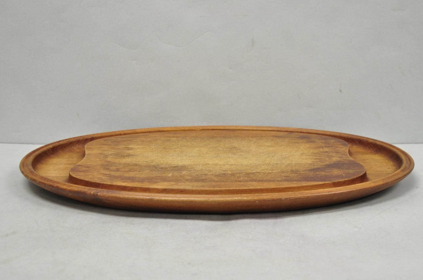 Vintage Mid Century Modern Henning Koppel Georg Jensen Teak Cutting Board Tray