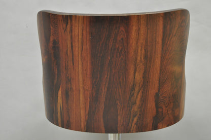 Vintage Daystrom Mid Century Modern Faux Rosewood Laminate Swivel Barstool Chair