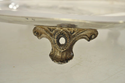 Vintage Regency Style Silver Plated 18" Footed Meat Tray Cutlery Serving Platter