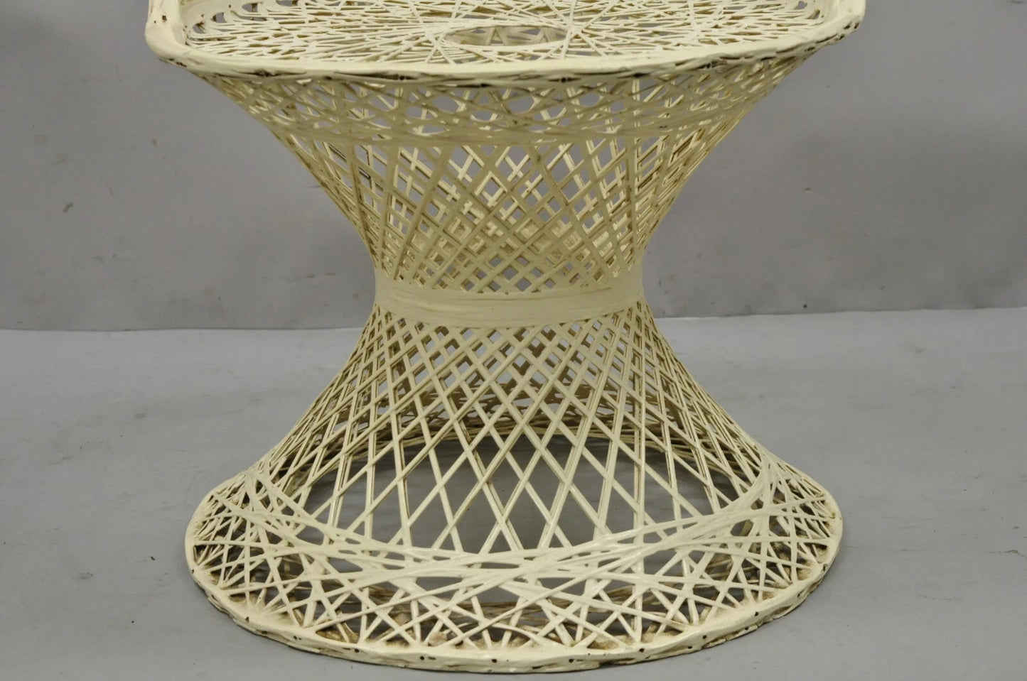 Vintage Russell Woodard Mid Century Modern Woven Spun Fiberglass Side Chair