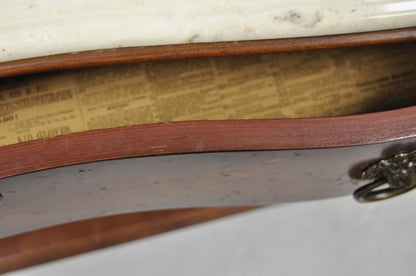 Pulaski Sagamore Hill Victorian Cherry Wood Marble Top Commode Nightstand Chest