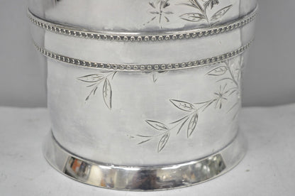 Victorian Henry Hicks Silver Plated S Monogram Champagne Chiller Wine Ice Bucket