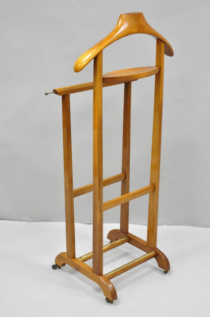 Vintage Fratelli Reguitti Italian Beech Wood 2 Tier Gentleman's Clothing Valet