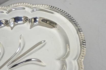Vintage English Regency Silver Plated Meat Cutlery Serving Platter Tray by LB