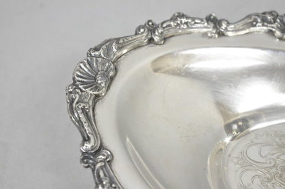 Vintage Victorian Style Silver Plated Oval 13.5" Trinket Serving Dish (B)